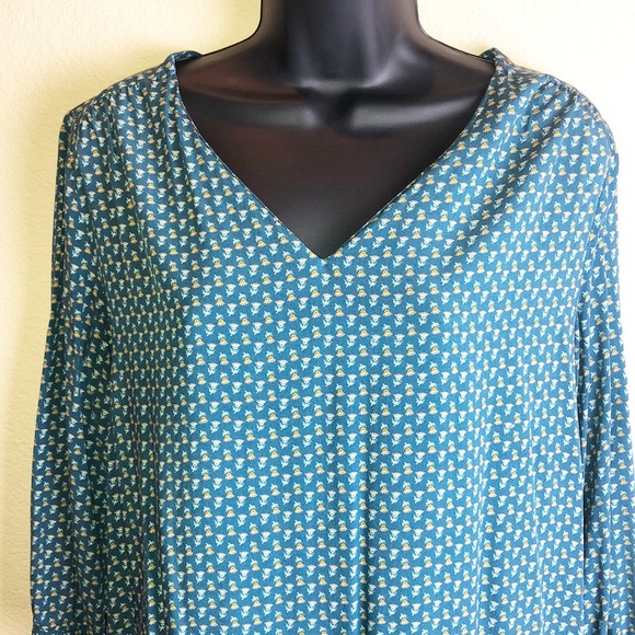 Old Navy Teal Print Dress - Picture 4 of 6